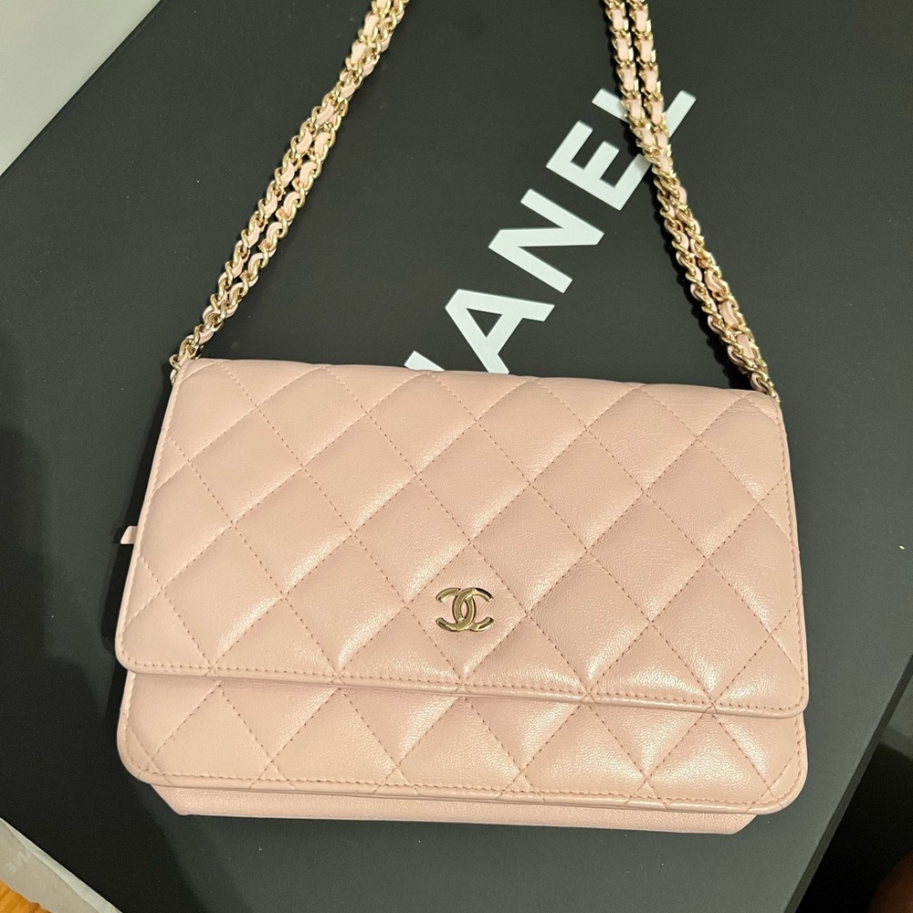 CHANEL Vintage Light Pink Lambskin WOC